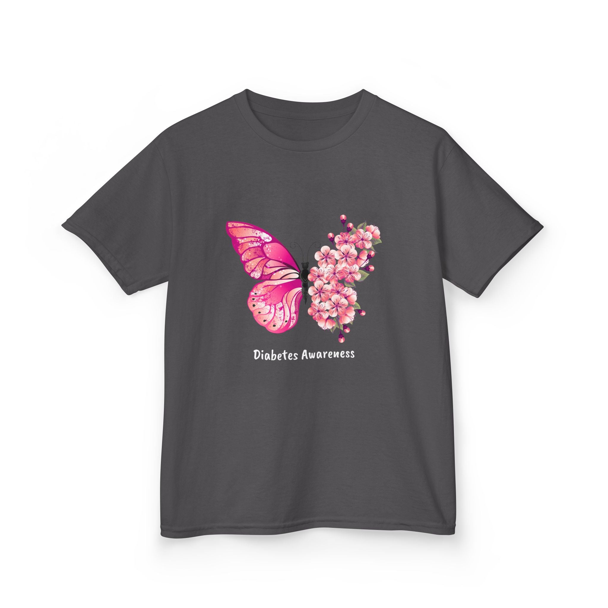 Pink Butterfly & Flowers - Kids Tee The Diabuddies Store T-Shirts $19.22