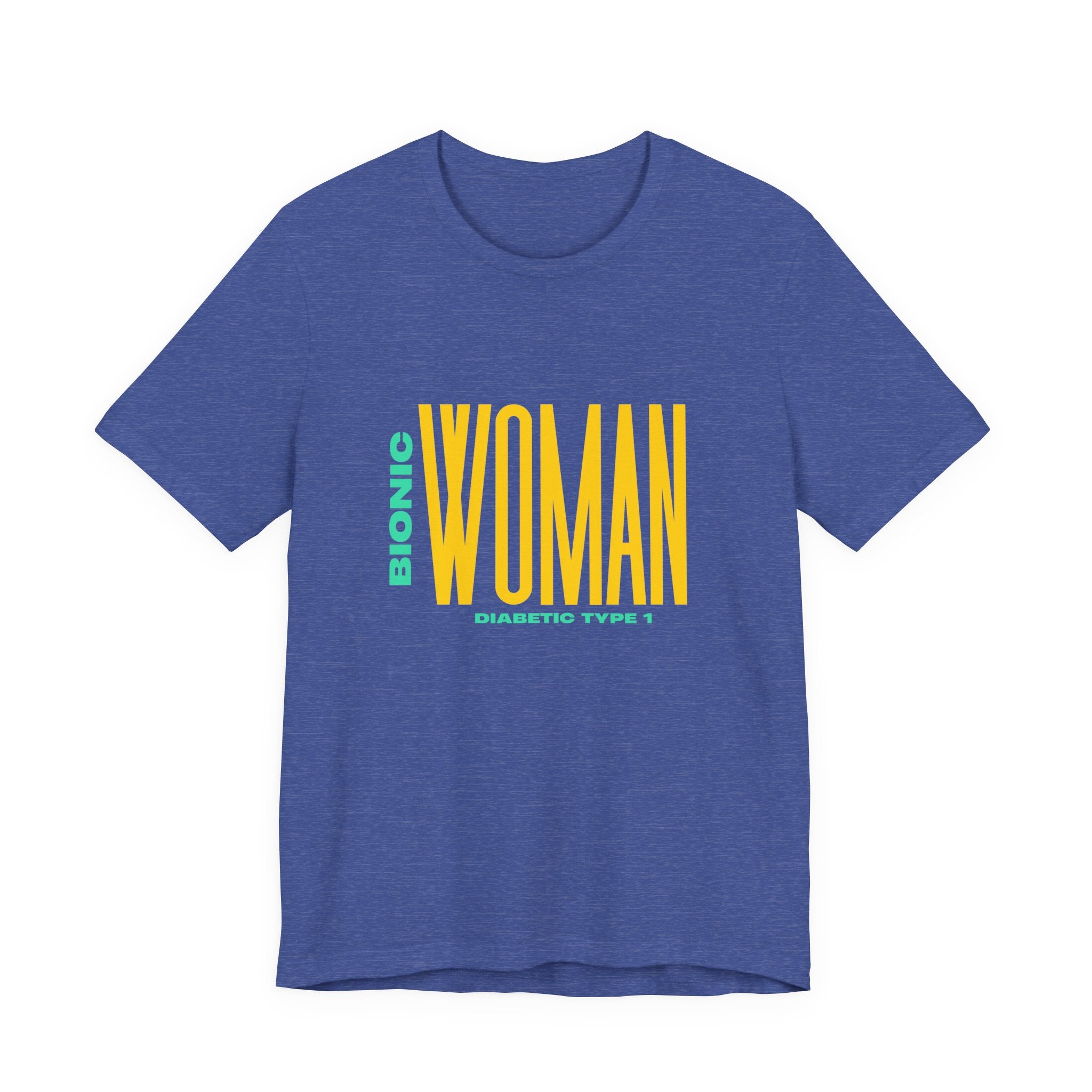 The Diabuddies Store Bionic Woman (Diabetes) - Unisex Tee Bionic Woman (Diabetes) - Unisex Tee: Unleash your inner Bionic strength! This Unisex Tee is a powerful statement of resilience, strength, and modern-day heroism for anyone living with Type 1 Diabe