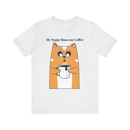 Sugar Runs on Coffee - Unisex Tee The Diabuddies Store T-Shirts $24.25