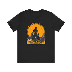 The Diabuddies Store Fighting for a Cure (French) - Unisex Tee Fighting for a Cure (French) - Unisex Tee: Make a statement that matters with this French Unisex Tee. This comfortable and versatile shirt is a powerful way to raise awareness and spark conver