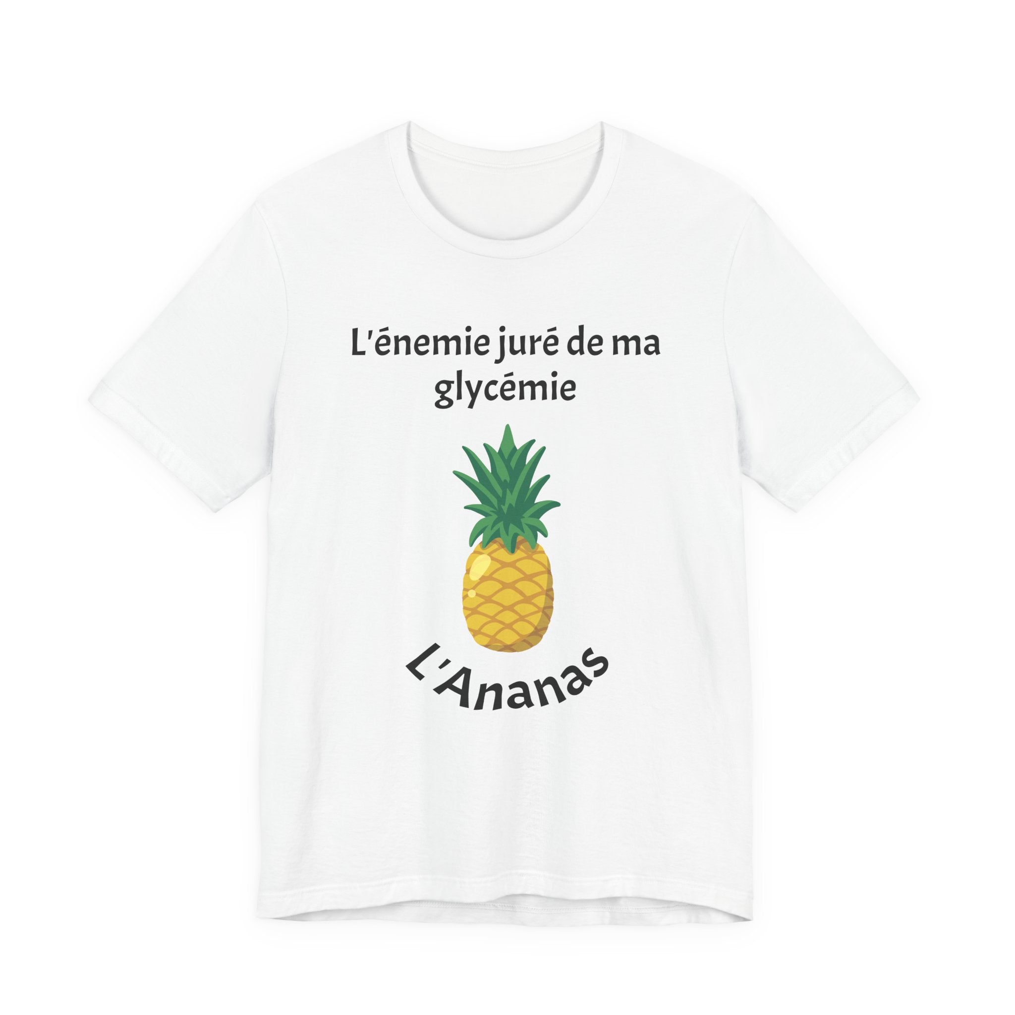 Blood Sugar's Arch Nemesis The Pineapple (French) Unisex Tee The Diabuddies Store T-Shirts $25.00