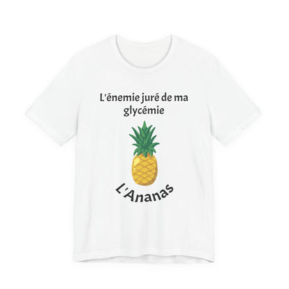 Blood Sugar's Arch Nemesis The Pineapple (French) Unisex Tee The Diabuddies Store T-Shirts $25.00