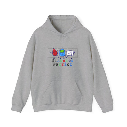 The Diabuddies Store Diabetes Warrior (w/Icons) - Unisex Hoodie Diabetes Warrior (w/Icons) - Unisex Hoodie: Unleash the hero within! This dynamic and cozy "Diabetes Warrior (w/Icons)" Unisex Hoodie celebrates the incredible strength and resilience of thos