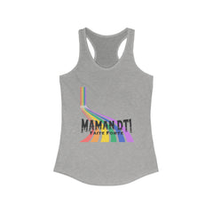 DT1 Mom, Made Strong (French) - Racerback Tank The Diabuddies Store Tank Tops $19.96