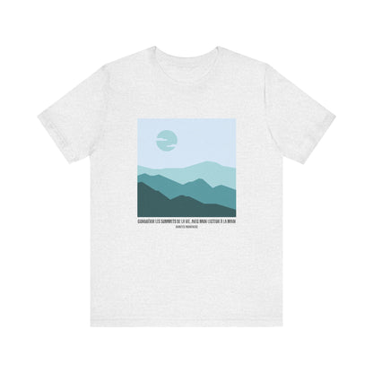 Summiting Life's Mountains Meter in Hand (French) Unisex Tee The Diabuddies Store T-Shirts $22.50