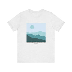 Summiting Life's Mountains Meter in Hand (French) Unisex Tee The Diabuddies Store T-Shirts $22.50