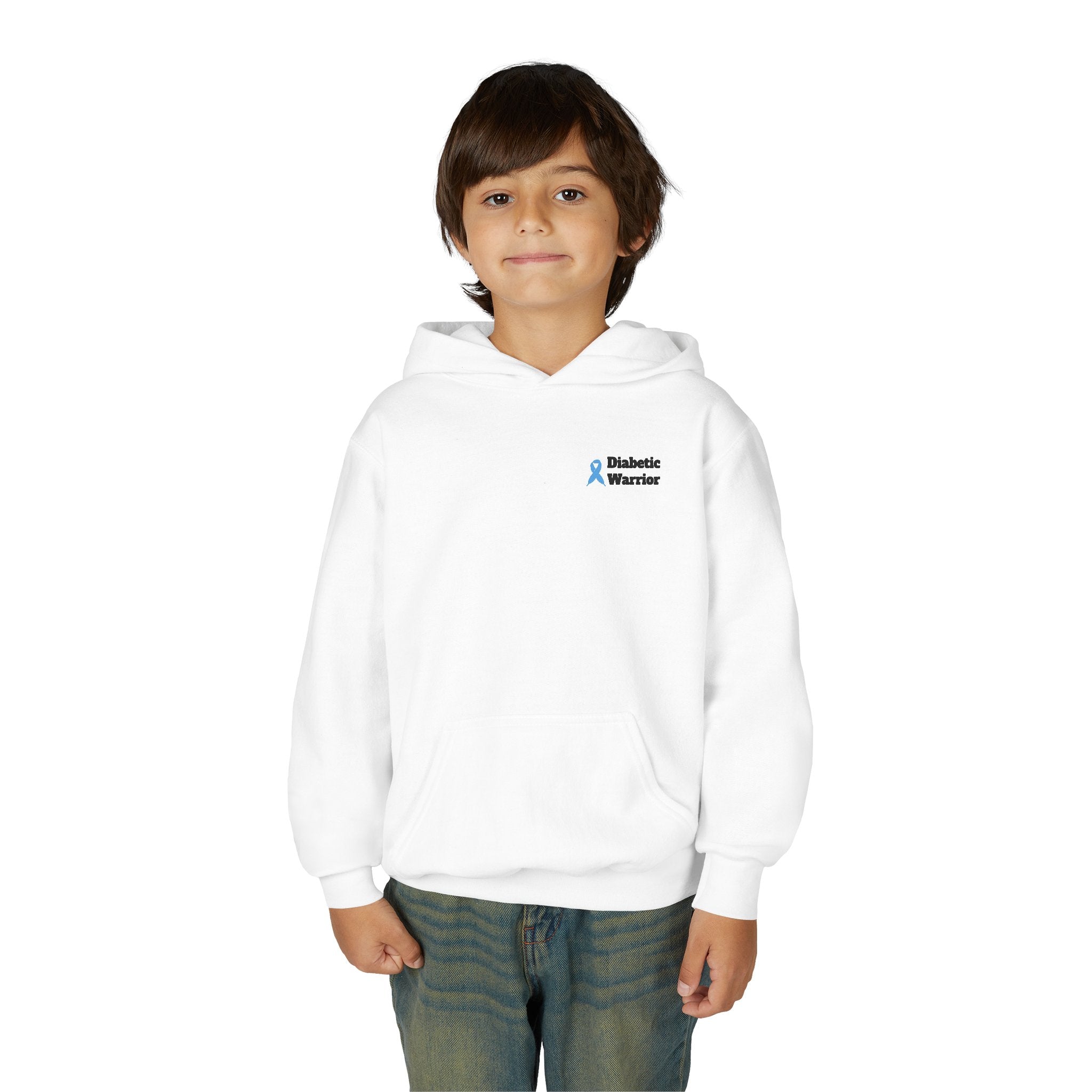 The Diabuddies Store Never Give Up! - Youth Hoodie A powerful statement for the young warriors of the diabetes community. This super soft, comfortable hoodie is the perfect way to share a message of strength, resilience, and hope. Hoodies Kids clothes Awa