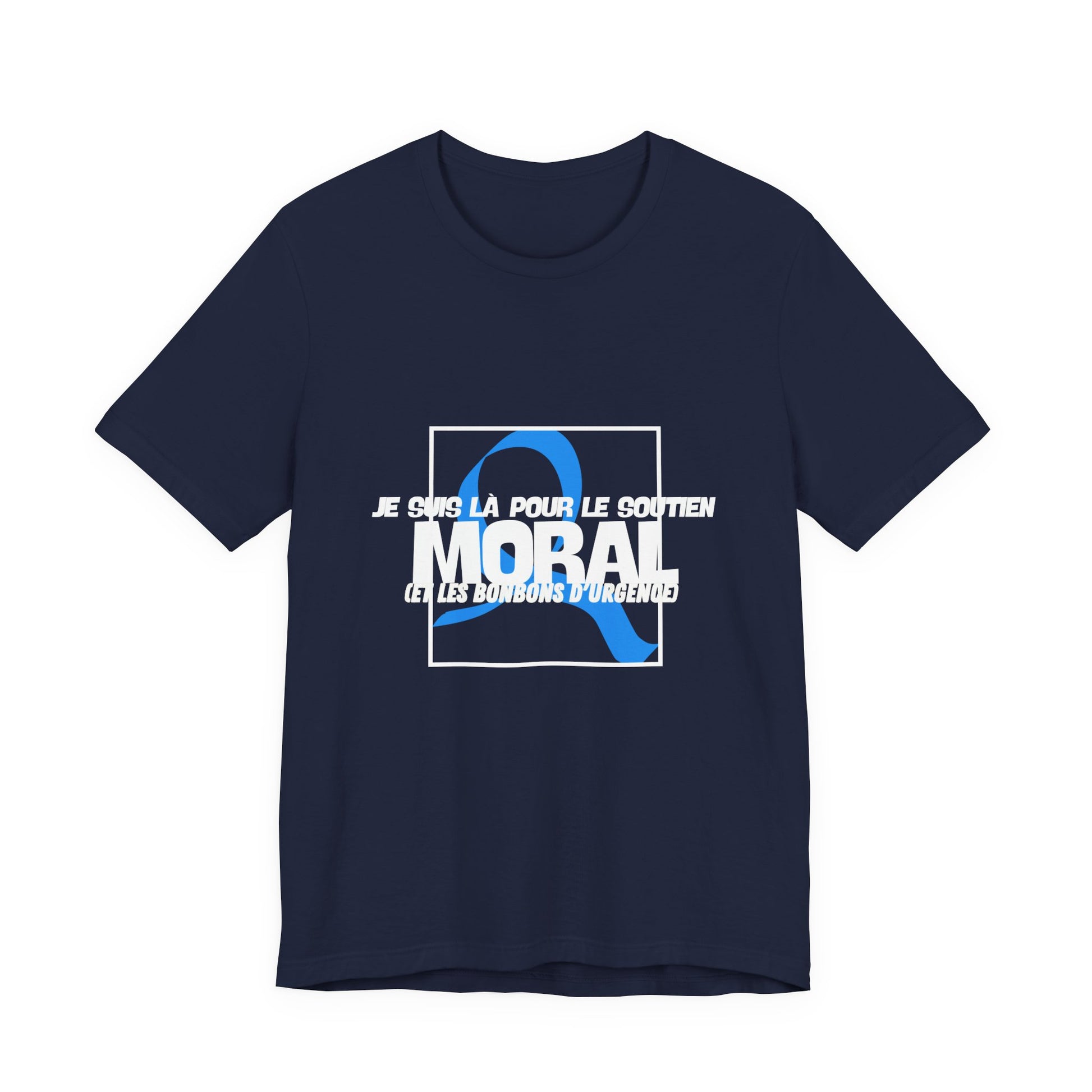 The Diabuddies Store Moral Support and Emergency Candy (French) - Unisex Tee Moral Support and Emergency Candy (French) - Unisex Tee: Being a friend to someone with diabetes means being ready for anything – from offering a listening ear to, well, having s