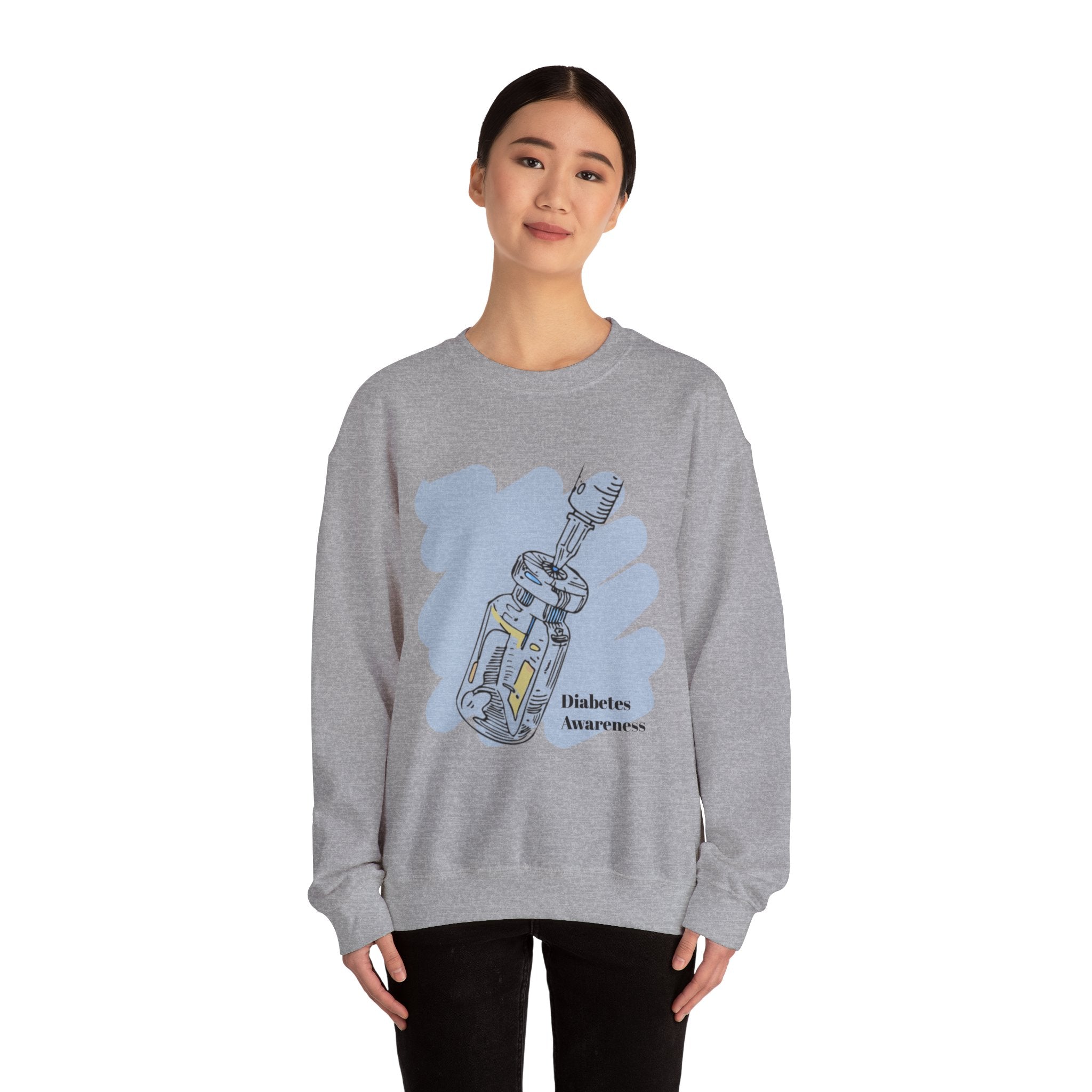 The Diabuddies Store Diabetes Awareness, Insulin Vial - Unisex Sweatshirt Diabetes Awareness, Insulin Vial - Unisex Sweatshirt: A symbol of life, a statement of awareness. Our Sweatshirt is designed to spark conversations and spread vital understanding. S