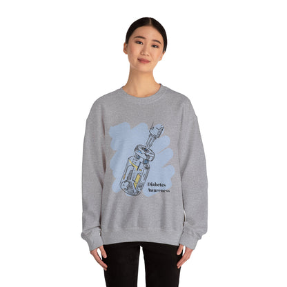 The Diabuddies Store Diabetes Awareness, Insulin Vial - Unisex Sweatshirt Diabetes Awareness, Insulin Vial - Unisex Sweatshirt: A symbol of life, a statement of awareness. Our Sweatshirt is designed to spark conversations and spread vital understanding. S