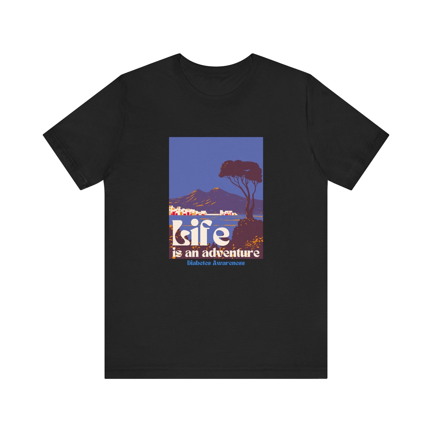 The Diabuddies Store Life is an Adventure, Ocean View - Unisex Tee Life is an Adventure, Ocean View - Unisex Tee: Embrace the call of the wild with our "Life is an adventure" Unisex Tee. This shirt is for anyone who finds their soul in the great outdoors,