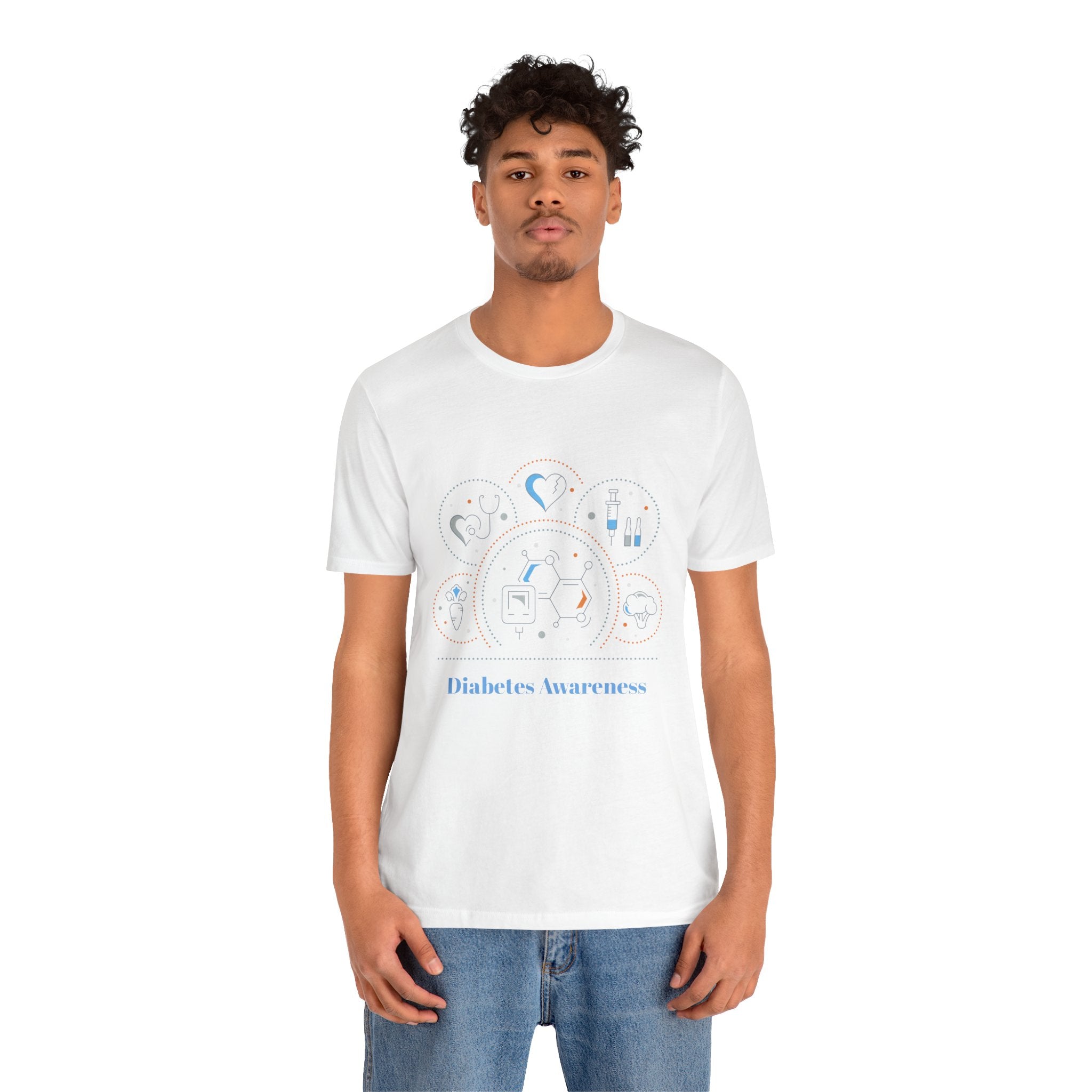 Diabetes Awareness Hexagones - Unisex Tee The Diabuddies Store T-Shirts $24.25
