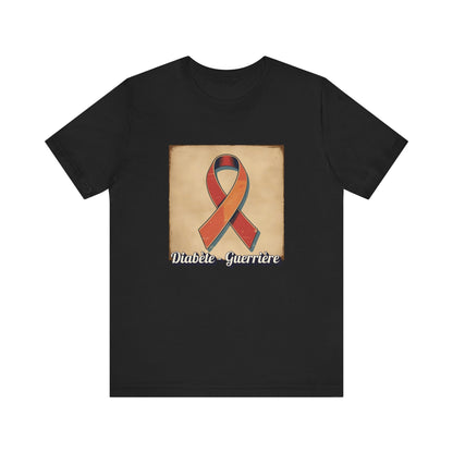 Diabetes Warrior, Retro Style (French/Guerrière) Unisex Tee The Diabuddies Store T-Shirts $30.27