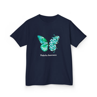 Green Butterfly & Flowers - Kids Tee The Diabuddies Store T-Shirts $19.22