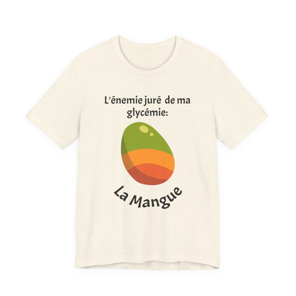 My Blood Sugar's Nemesis: The Mango (French) - Unisex Tee The Diabuddies Store T-Shirts $25.00