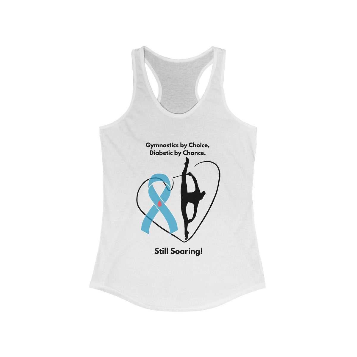 Diabetes & Gymnastics - Racerback Tank The Diabuddies Store Tank Tops $19.96