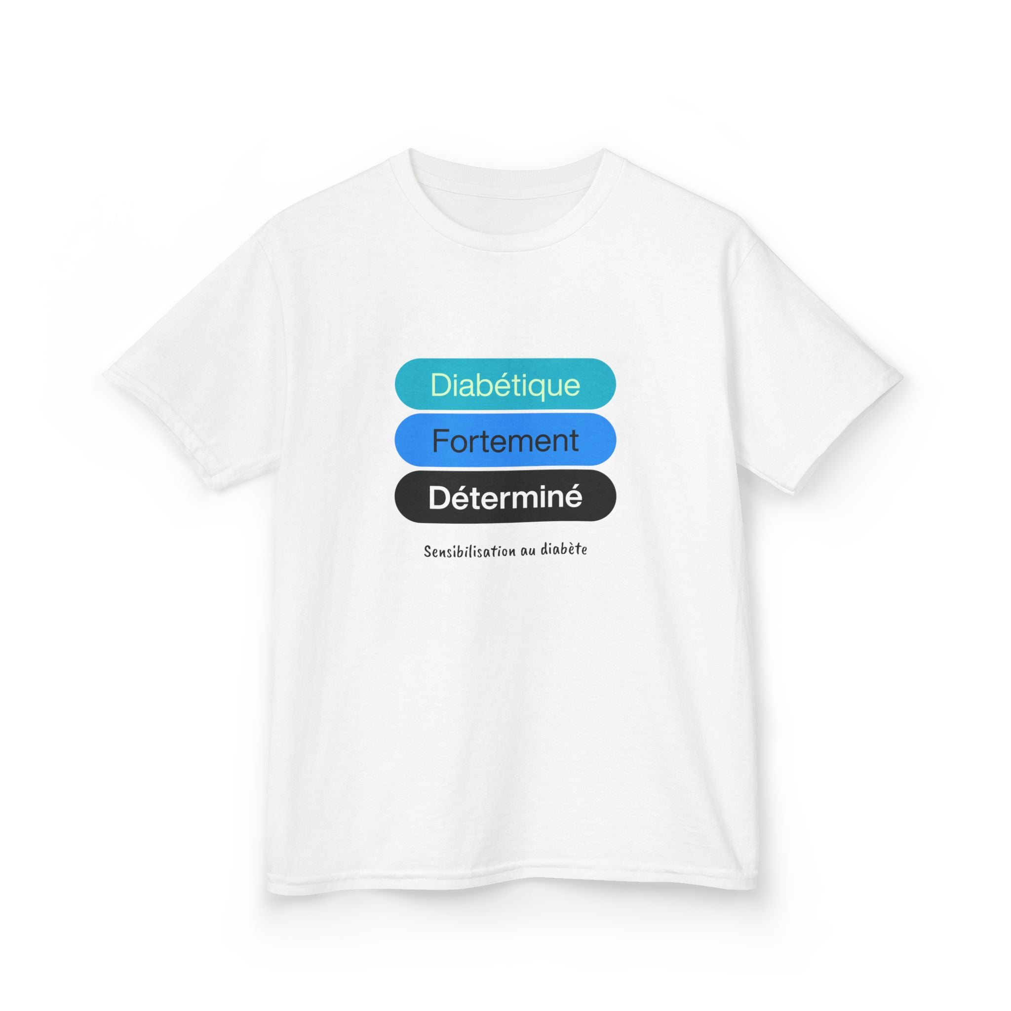 Strongly Determined Diabetic (French) - Kids Tee The Diabuddies Store T-Shirts $19.22