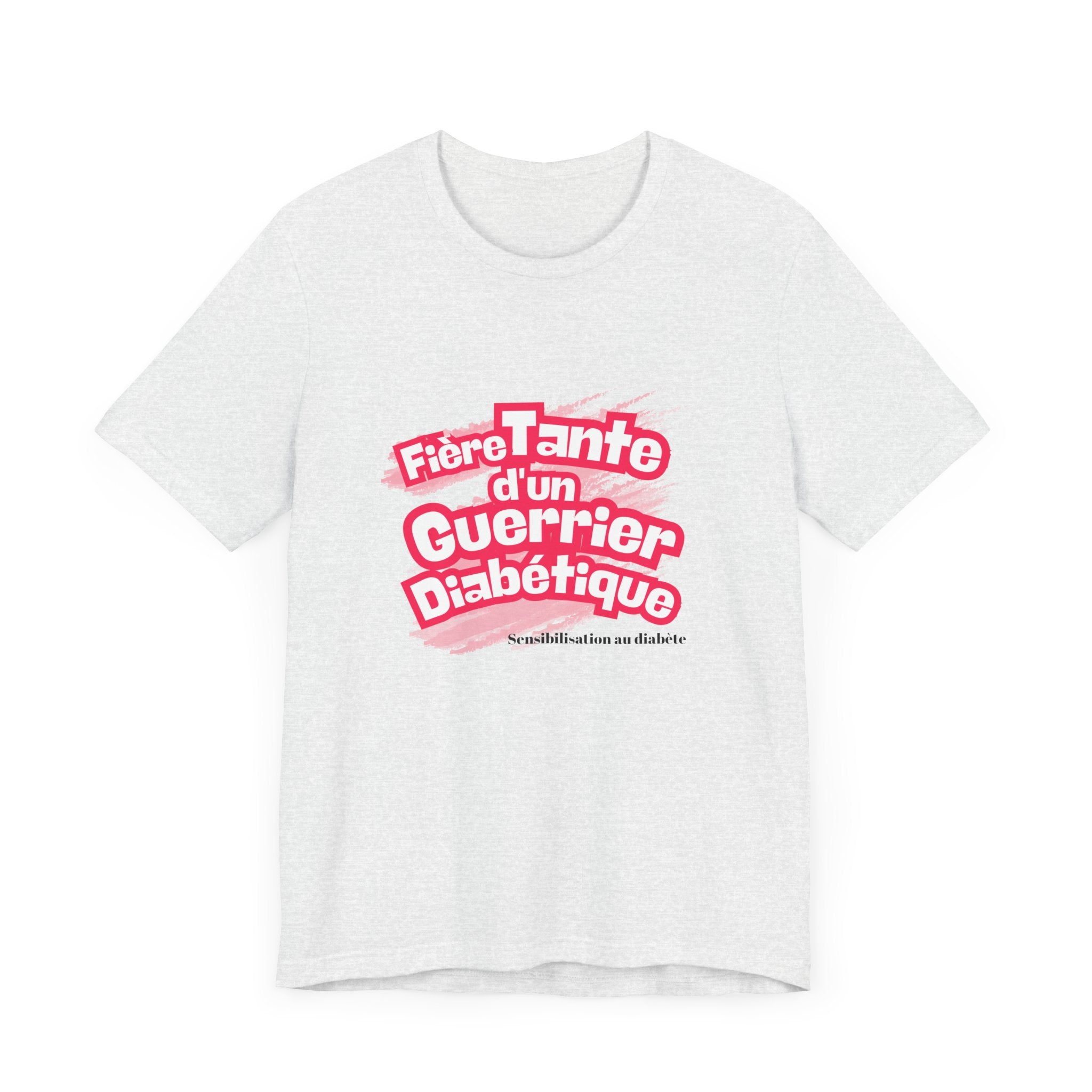 Proud Aunt of Diabetic Warrior (French/Nephew) - Unisex Tee The Diabuddies Store T-Shirts $22.50