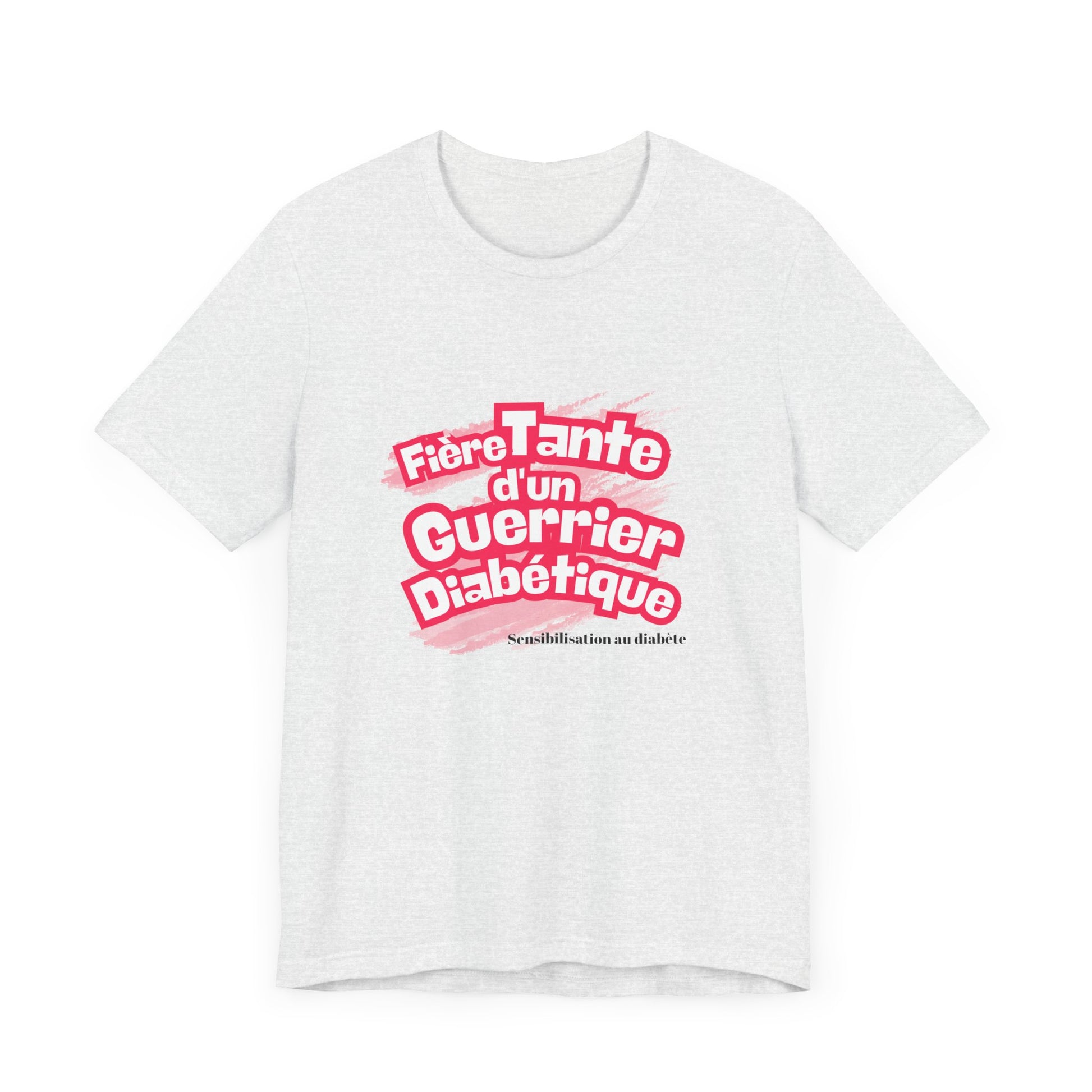 Proud Aunt of Diabetic Warrior (French/Nephew) - Unisex Tee The Diabuddies Store T-Shirts $22.50