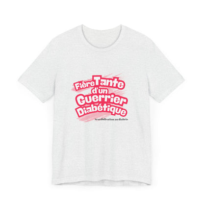 Proud Aunt of Diabetic Warrior (French/Nephew) - Unisex Tee The Diabuddies Store T-Shirts $22.50