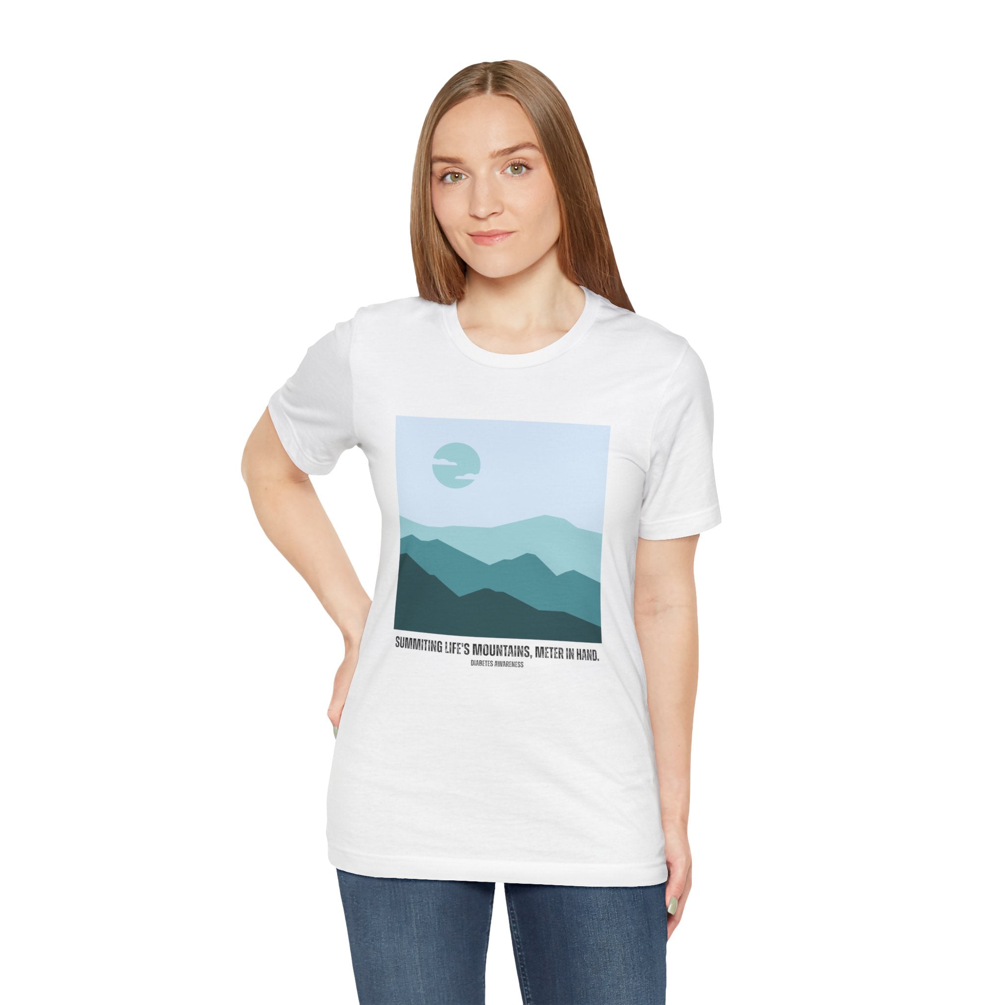 Summiting Life's Mountains, Meter in Hand - Unisex Tee The Diabuddies Store T-Shirts $22.50