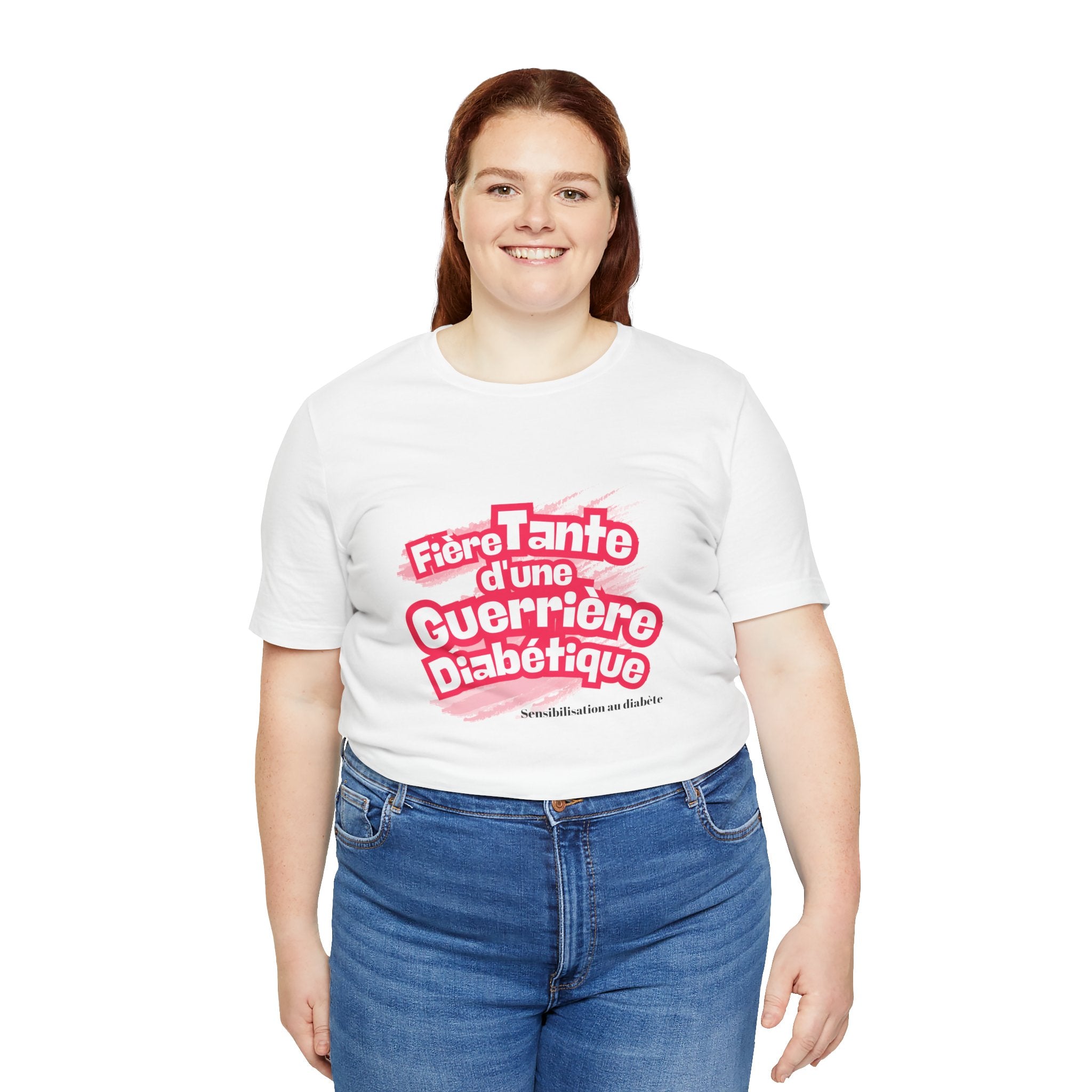 Proud Aunt of a Diabetic Warrior (French/Niece) - Unisex Tee The Diabuddies Store T-Shirts $22.50