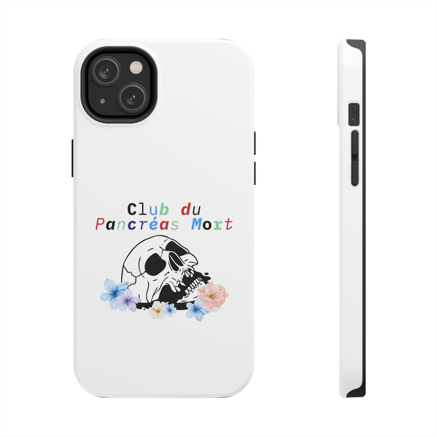 Skull & Flowers, Dead Pancreas Club (French) - Phone Cases The Diabuddies Store Mobile Phone Cases $18.23