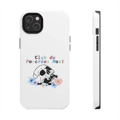 Skull & Flowers, Dead Pancreas Club (French) - Phone Cases The Diabuddies Store Mobile Phone Cases $18.23