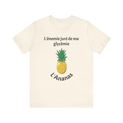 Blood Sugar's Arch Nemesis The Pineapple (French) Unisex Tee The Diabuddies Store T-Shirts $25.00