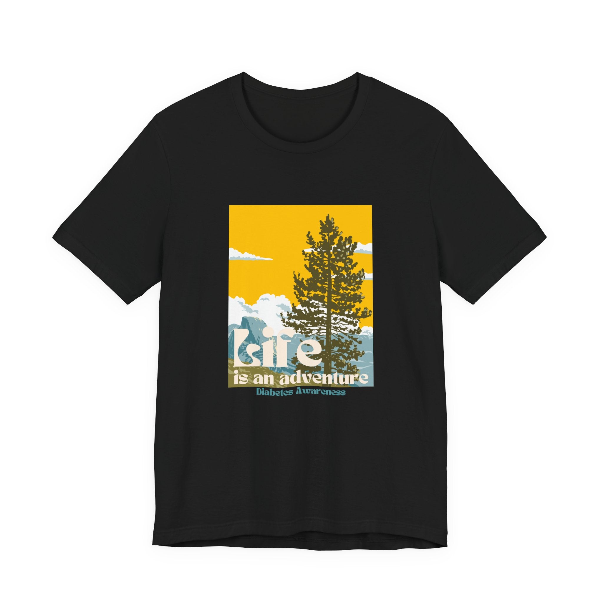 The Diabuddies Store Life is an Adventure, Nature - Unisex Tee Life is an Adventure, Nature - Unisex Tee: Embrace the call of the wild with our "Life is an adventure" Unisex Tee. This shirt is for anyone who finds their soul in the great outdoors, from mo