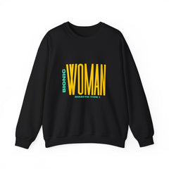 The Diabuddies Store Bionic Woman (Diabetes) - Unisex Sweatshirt Bionic Woman (Diabetes) - Unisex Sweatshirt: Unleash your inner Bionic strength! This Unisex Sweatshirt is a powerful statement of resilience, strength, and modern-day heroism for anyone liv
