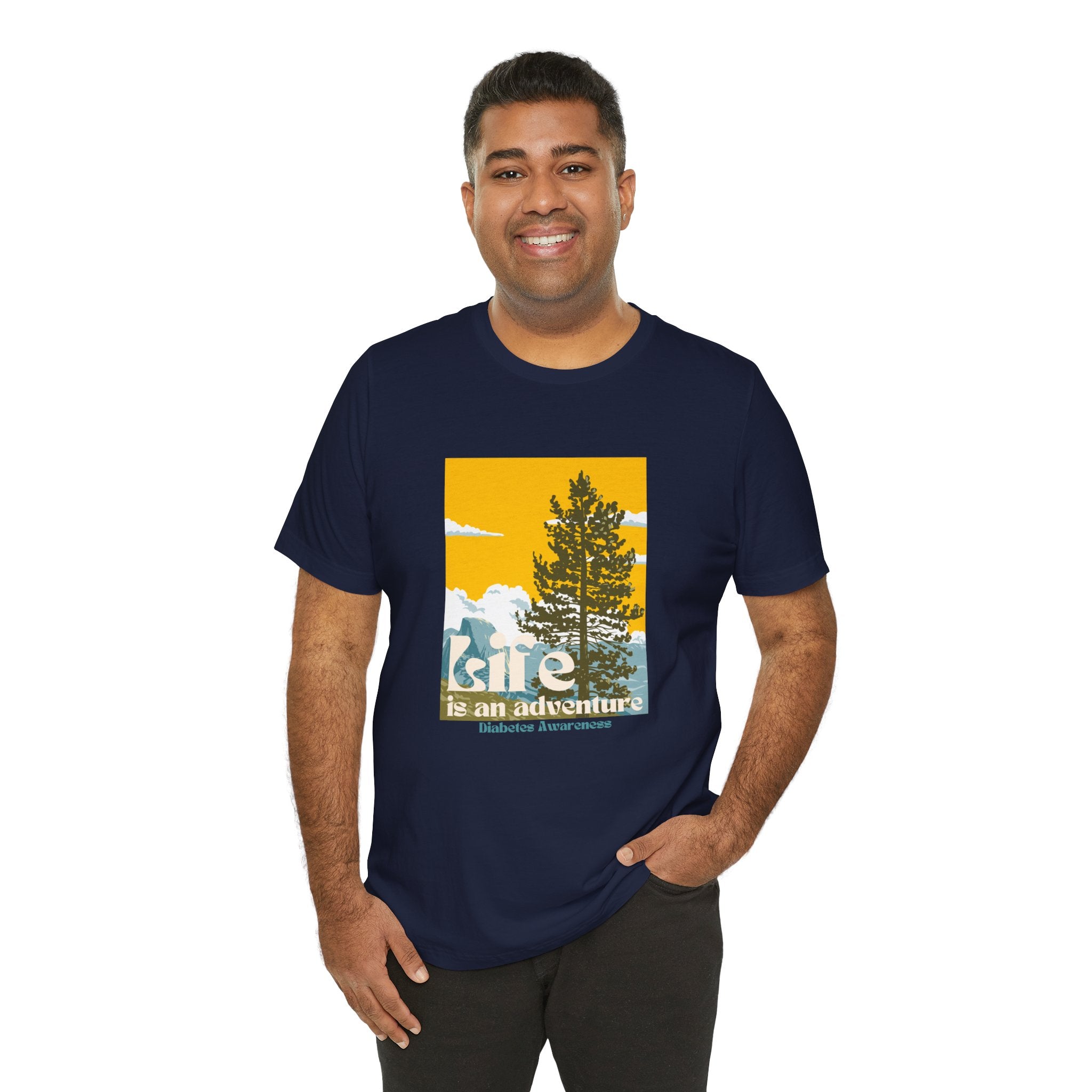 The Diabuddies Store Life is an Adventure, Nature - Unisex Tee Life is an Adventure, Nature - Unisex Tee: Embrace the call of the wild with our "Life is an adventure" Unisex Tee. This shirt is for anyone who finds their soul in the great outdoors, from mo
