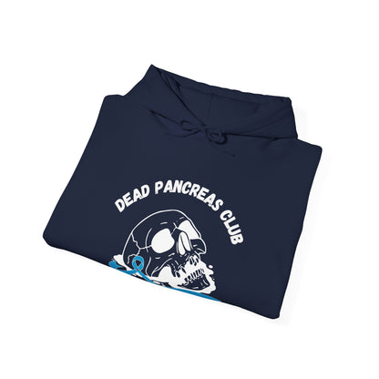 The Diabuddies Store Skull & Blue Ribbon, Dead Pancreas Club - Unisex Hoodie Skull & Blue Ribbon, Dead Pancreas Club - Unisex Hoodie: Show strength & support! Unique design for bold diabetes awareness. Hoodie Hoodies $32.41