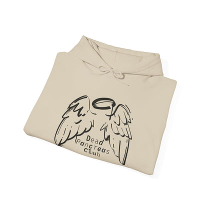 The Diabuddies Store Dead Pancreas Club (Angel Wings) - Unisex Hoodie Dead Pancreas Club (Angel Wings) - Unisex Hoodie: Join the club and wrap yourself in cozy defiance! This warm and uniquely designed hoodie offers a raw, honest, and darkly humorous take