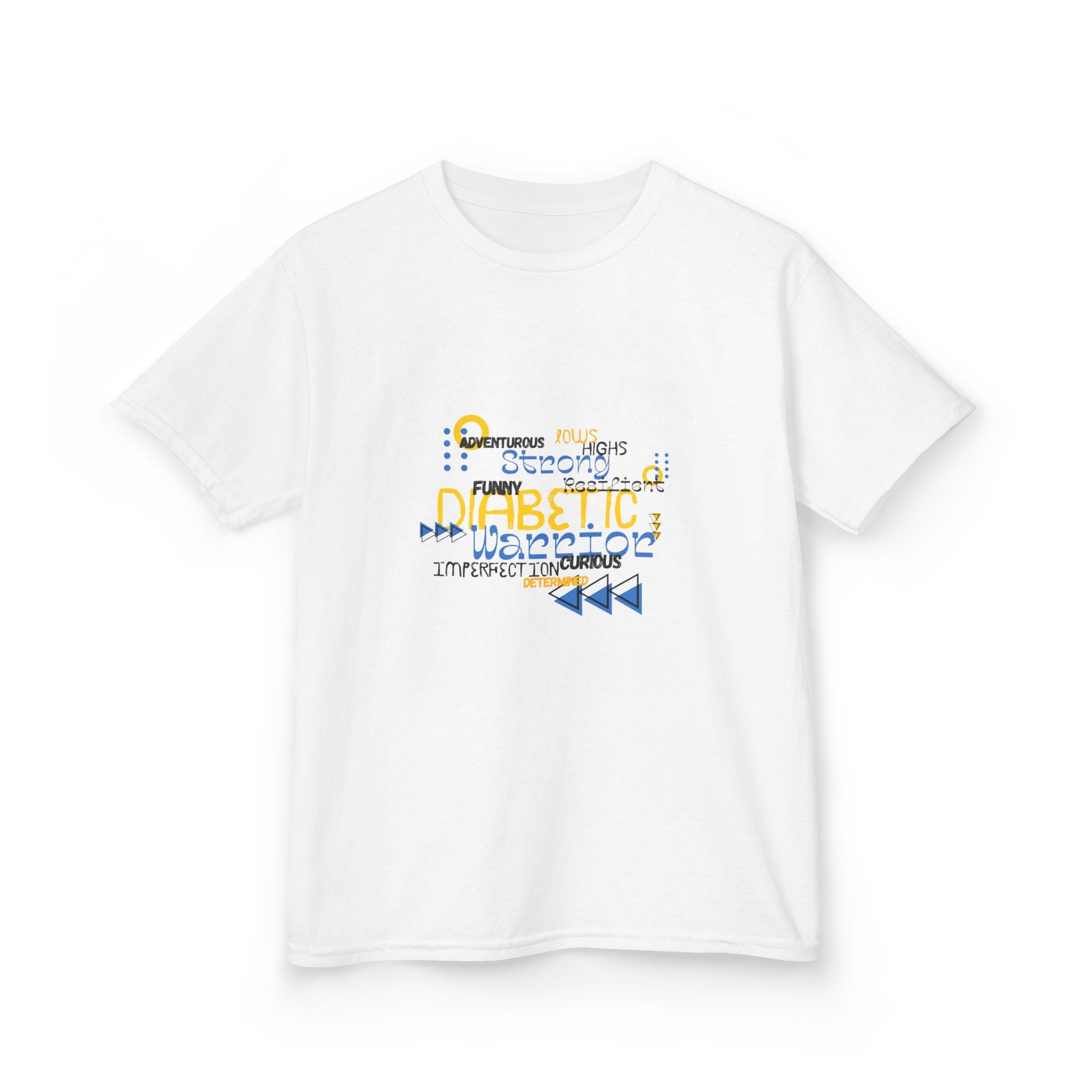 The Diabuddies Store Uplifted & Unleashed - Kids Tee Uplifted & Unleashed - Kids Tee: Embrace your strength, defy the odds. The "Uplifted & Unleashed" Kids Tee is more than just a Tee; it's a vibrant testament to the diabetic warrior within. T-Shirts $17.