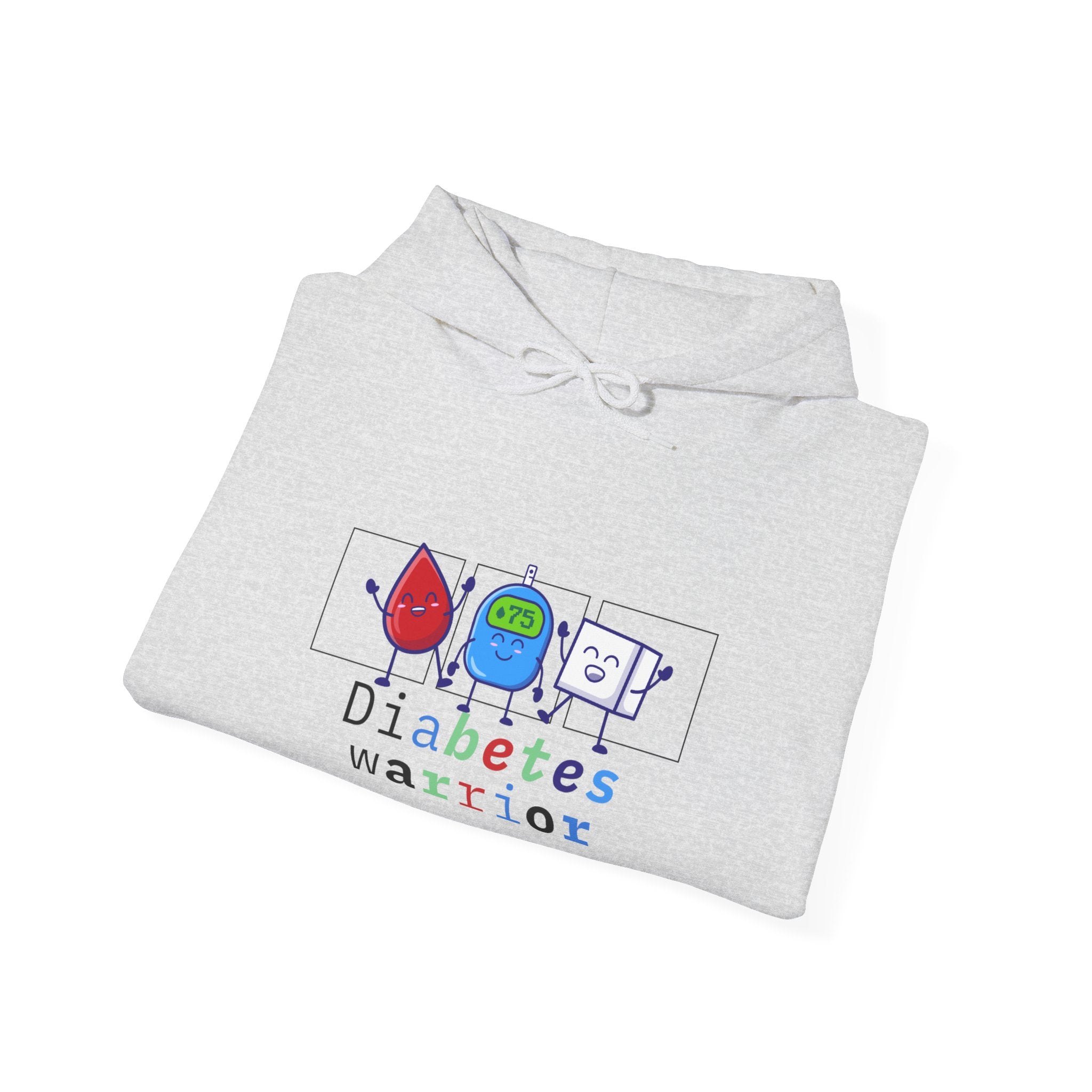 The Diabuddies Store Diabetes Warrior (w/Icons) - Unisex Hoodie Diabetes Warrior (w/Icons) - Unisex Hoodie: Unleash the hero within! This dynamic and cozy "Diabetes Warrior (w/Icons)" Unisex Hoodie celebrates the incredible strength and resilience of thos
