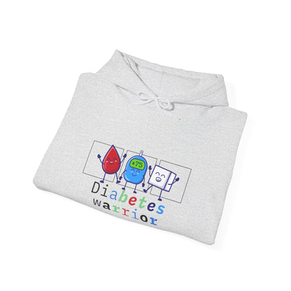 The Diabuddies Store Diabetes Warrior (w/Icons) - Unisex Hoodie Diabetes Warrior (w/Icons) - Unisex Hoodie: Unleash the hero within! This dynamic and cozy "Diabetes Warrior (w/Icons)" Unisex Hoodie celebrates the incredible strength and resilience of thos