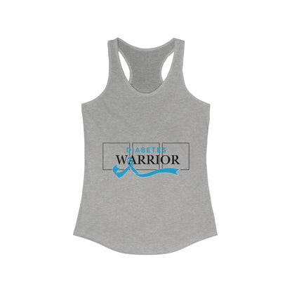 Diabetes Warrior & Blue Ribbon - Racerback Tank The Diabuddies Store Tank Tops $19.96