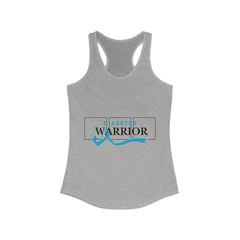 Diabetes Warrior & Blue Ribbon - Racerback Tank The Diabuddies Store Tank Tops $19.96