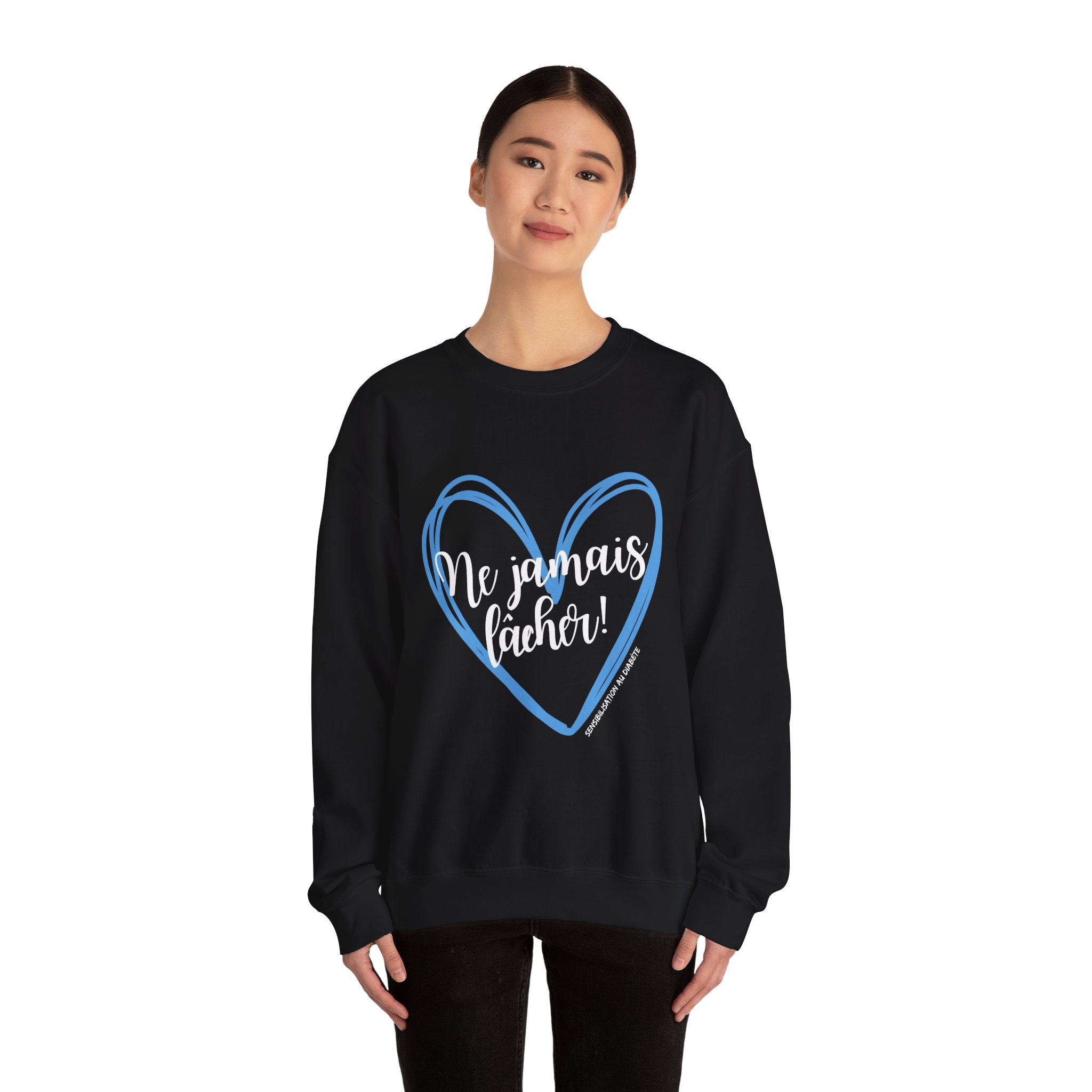 The Diabuddies Store Never Give Up French - Unisex Sweatshirt Never Give Up French - Unisex Sweatshirt: Help bring awareness to diabetes. some battles are fought within, and this sweatshirt is a testament to your strength. Sweatshirts Sweatshirt Casual Ou