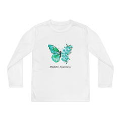 Green Butterfly & Flowers - Longsleeve Youth Tee The Diabuddies Store T-Shirts $23.44