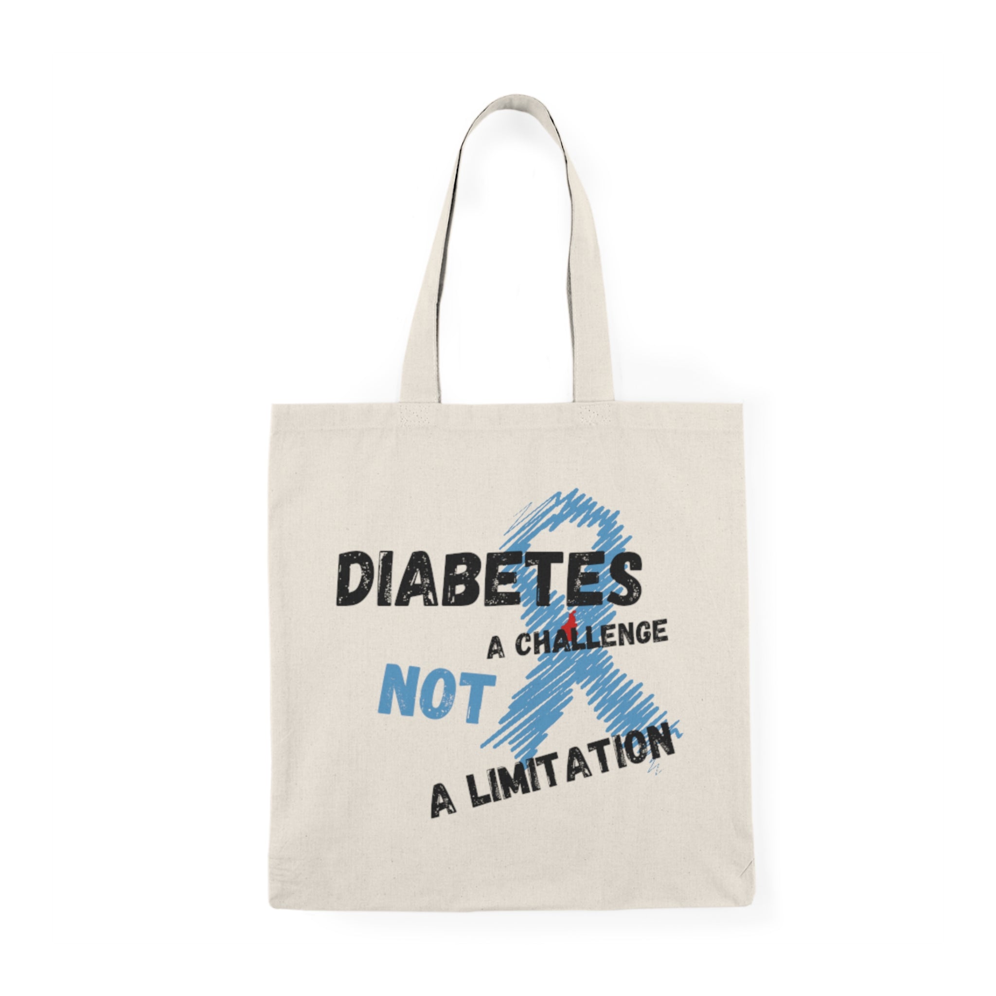The Diabuddies Store Diabetes Not a limitation! - Tote Bag Diabetes Not a limitation! - Tote Bag: Carry your spirit of resilience with "The Diabuddies Store's" "Diabetes Not a Limitation!" Tote Bag! This inspiring and spacious tote is more than just a bag
