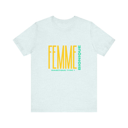 The Diabuddies Store Bionic Woman (French) - Unisex Tee Bionic Woman (French) - Unisex Tee: Unleash your inner Bionic strength! This Unisex Tee is a powerful statement of resilience, strength, and modern-day heroism for anyone living with Type 1 Diabetes.
