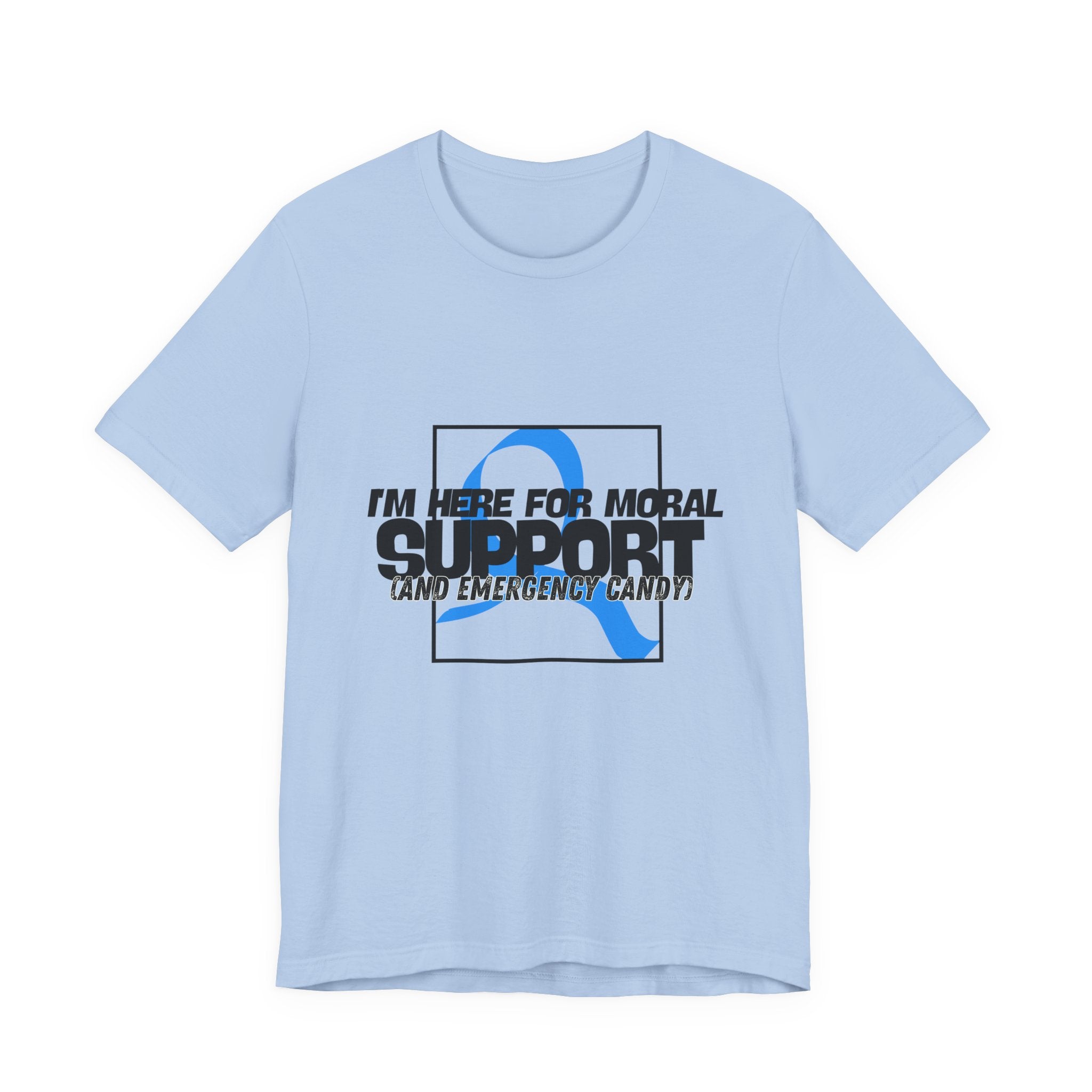The Diabuddies Store Moral Support and Emergency Candy - Unisex Tee Moral Support and Emergency Candy - Unisex Tee: Being a friend to someone with diabetes means being ready for anything – from offering a listening ear to, well, having some emergency cand