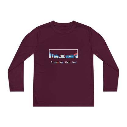 Diabetes Warrior w/supplies - Youth Longsleeve Tee The Diabuddies Store T-Shirts $27.35