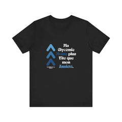 The Diabuddies Store Spiking Faster than my Anxiety (French/Blue) - Unisex Tee Spiking Faster than my Anxiety (French/Blue) - Unisex Tee: Get ready to make a statement without saying a word. Our blue "Spiking Faster Than My Anxiety" French Unisex Tee is f