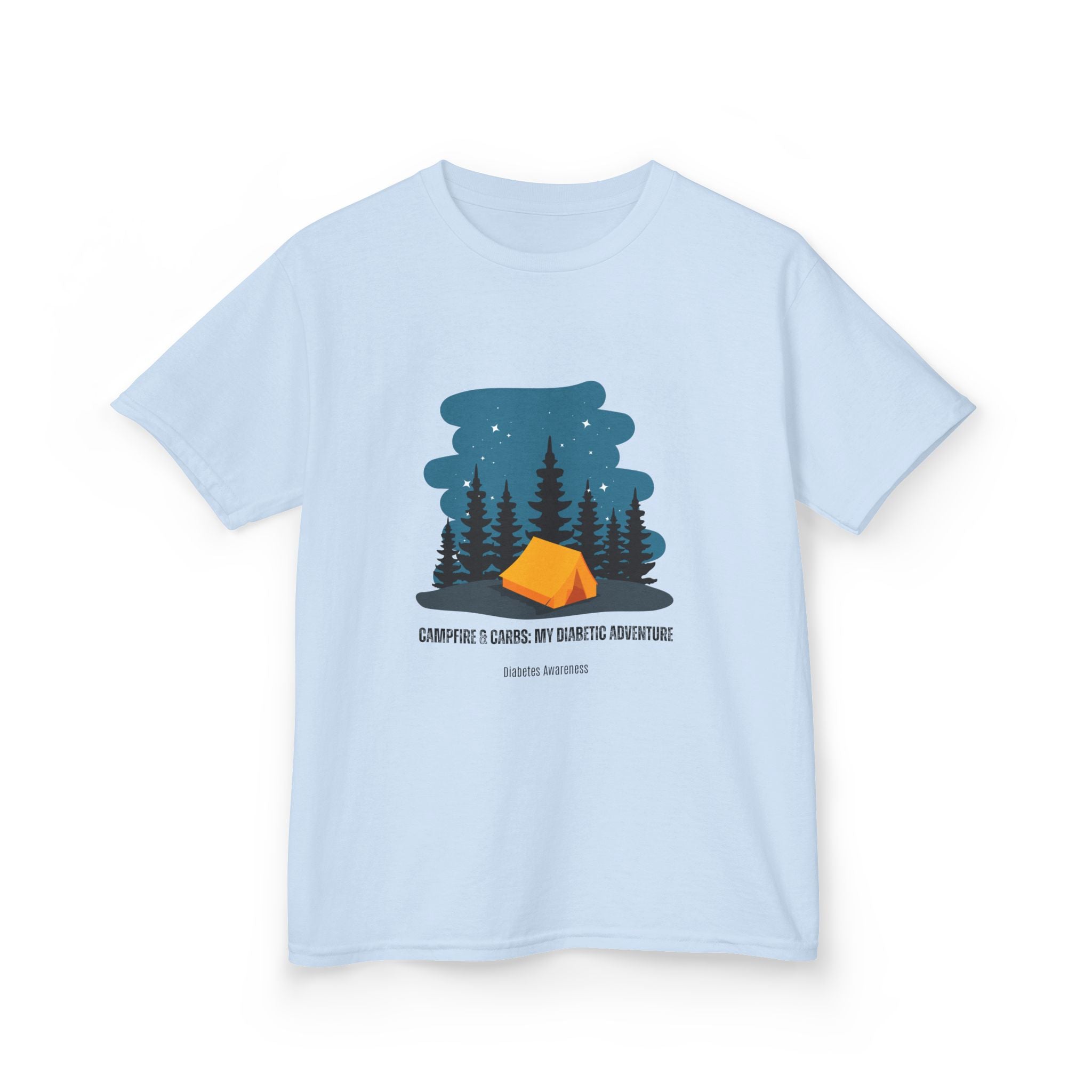 Campfire & Carbs! My Diabetic Adventure - Kids Tee The Diabuddies Store T-Shirts $17.06