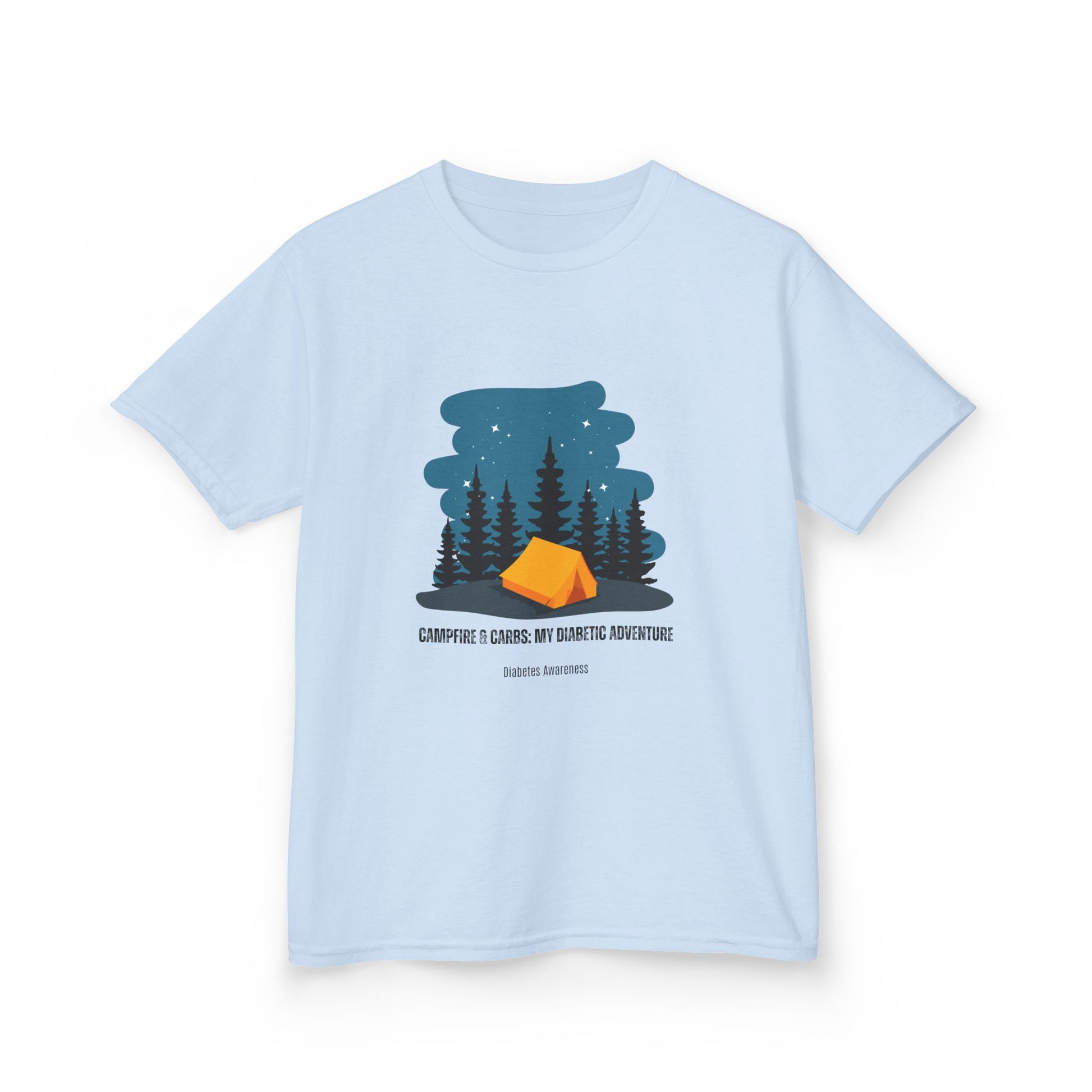 Campfire & Carbs! My Diabetic Adventure - Kids Tee The Diabuddies Store T-Shirts $17.06