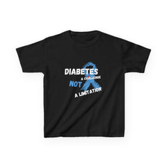 The Diabuddies Store A Challenge, Not a Limitation - Kids Tee A Challenge, Not a Limitation - Kids Tee: Empower your child! This tee is an inspiring reminder that challenges are opportunities to shine, not limitations. T-Shirts $19.22