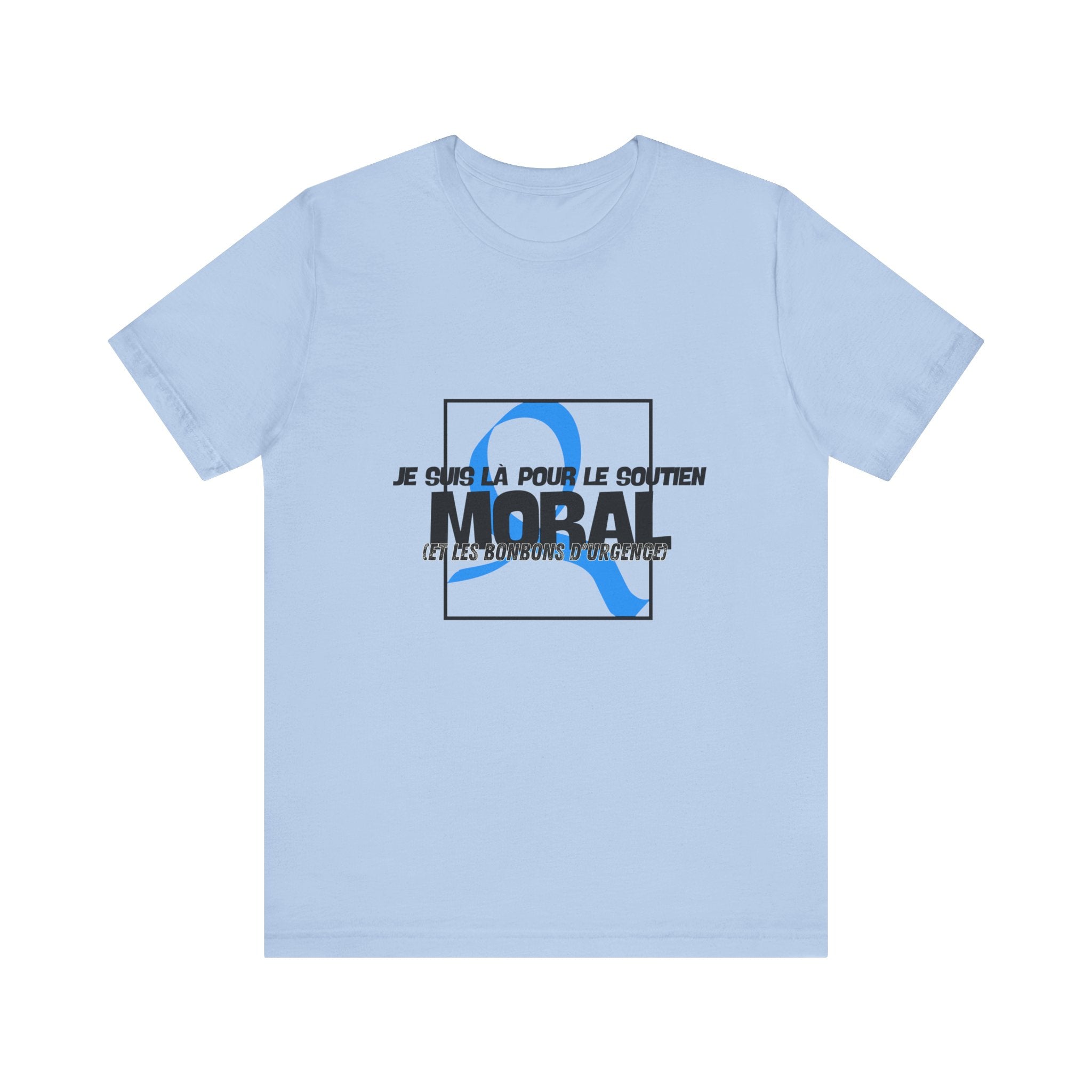 The Diabuddies Store Moral Support and Emergency Candy (French) - Unisex Tee Moral Support and Emergency Candy (French) - Unisex Tee: Being a friend to someone with diabetes means being ready for anything – from offering a listening ear to, well, having s